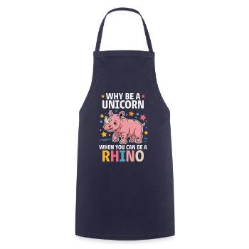 Rhino Disant Rhinos Drôle Rhino Cadeau - Tablier de cuisine - marine - Devant - AI Model Male 185 dark (185cm)