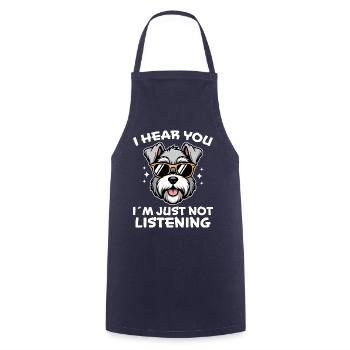 Schnauzer Saying Funny Schnauzer Gift - Cooking Apron - navy - Front - AI Model Male 185 dark (185cm)