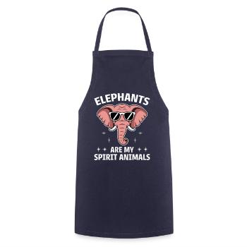 Elephant Saying Africa Funny Elephant Gift - Cooking Apron - navy - Front - AI Model Male 185 dark (185cm)