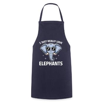 Elephant Saying Africa Funny Elephant Gift - Cooking Apron - navy - Front - AI Model Male 185 dark (185cm)