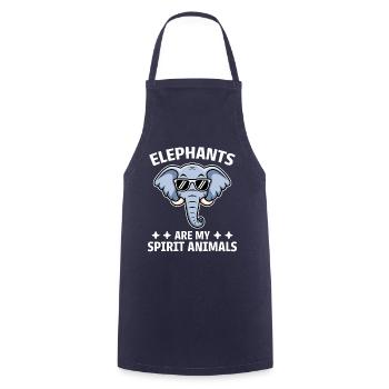 Elephant Saying Africa Funny Elephant Gift - Cooking Apron - navy - Front - AI Model Male 185 dark (185cm)