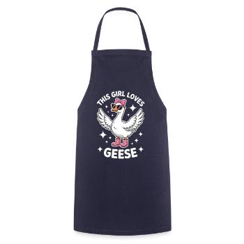 Gans Spruch Mädchen Gänse Lustiges Gans Geschenk - Kochschürze - Navy - Vorne - AI Model Male 185 dark (185cm)