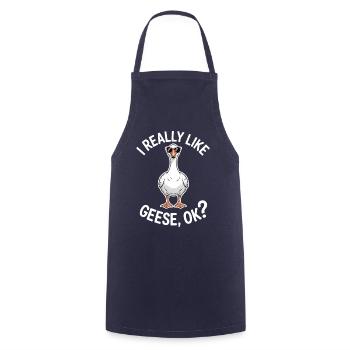 Gans Spruch Gänse Lustiges Gans Geschenk - Kochschürze - Navy - Vorne - AI Model Male 185 dark (185cm)