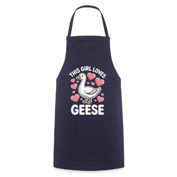 Gans Spruch Mädchen Gänse Lustiges Gans Geschenk - Kochschürze - Navy - Vorne - AI Model Male 185 dark (185cm)