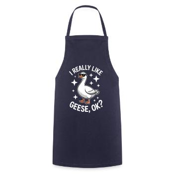 Gans Spruch Gänse Lustiges Gans Geschenk - Kochschürze - Navy - Vorne - AI Model Male 185 dark (185cm)