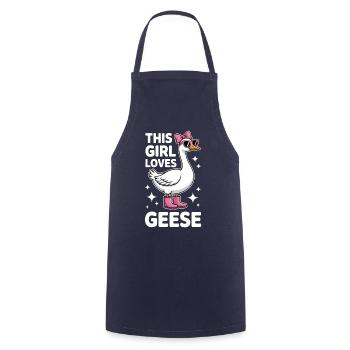 Gans Spruch Mädchen Gänse Lustiges Gans Geschenk - Kochschürze - Navy - Vorne - AI Model Male 185 dark (185cm)