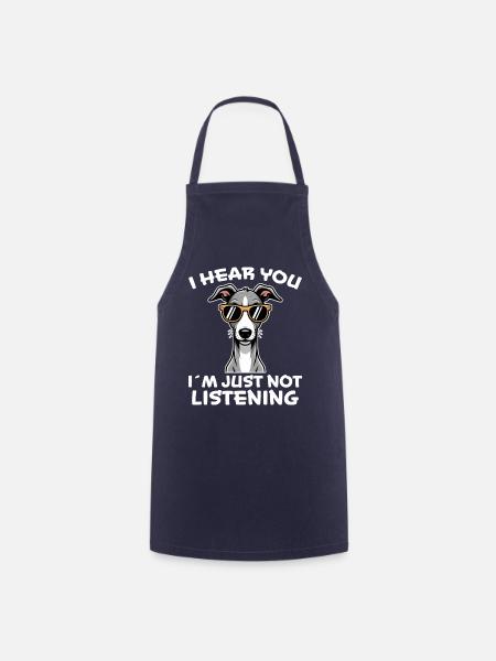 Greyhound Saying, Greyhound Joke, Greyhound Gift - Cooking Apron - navy
