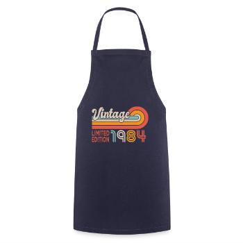 1984 Birthday Born in 1984 - Cooking Apron - navy - Front - AI Model Male 185 dark (185cm)