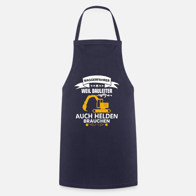 Bagger Shirt • Bauleiter Helden • Bagger Geschenk - Kochschürze - Navy