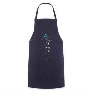 stars, drawing,colorful stars,pastel - Cooking Apron - navy - Front - AI Model Male 185 dark (185cm)