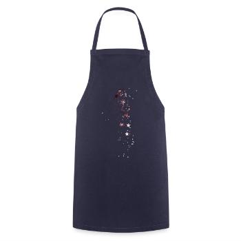 sterne,weiss,illustration,stern,braun - Kochschürze - Navy - Vorne - AI Model Male 185 dark (185cm)