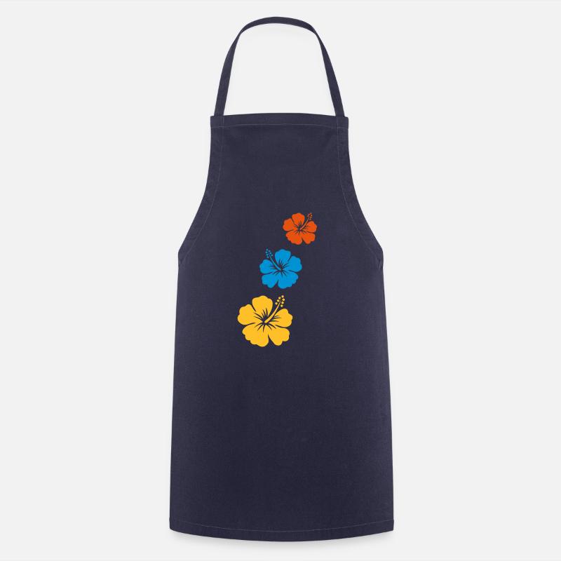 hibiscus tahiti 3 - Tablier de cuisine - marine