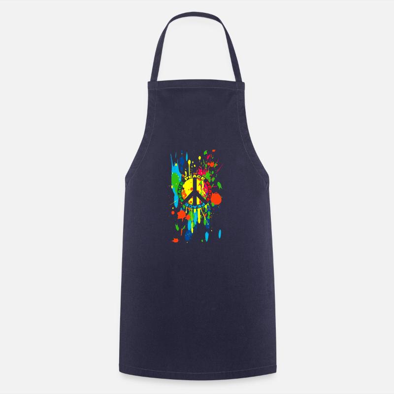 peace symbol 55 - Tablier de cuisine - marine
