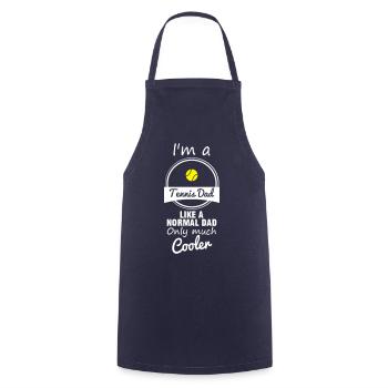Tennis dad, Tennisman daddy, father - Cooking Apron - navy - Front - AI Model Male 185 dark (185cm)