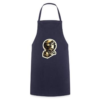 Space girl - Cooking Apron - navy - Front - AI Model Male 185 dark (185cm)