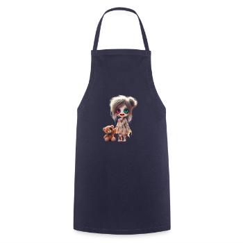Zombigirl - Kochschürze - Navy - Vorne - AI Model Male 185 dark (185cm)