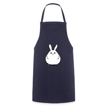 Lapin Drôle Pâques - Tablier de cuisine - marine - Devant - AI Model Male 185 dark (185cm)
