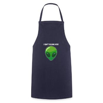 Don't go here. Loner or shy person G - Cooking Apron - navy - Front - AI Model Male 185 dark (185cm)