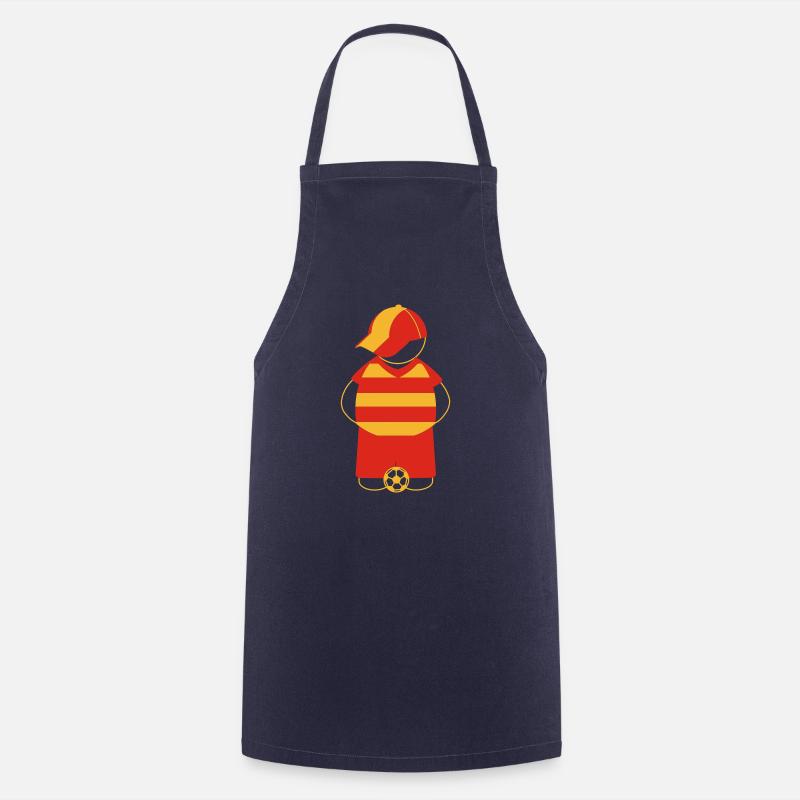 Supporter Lens floqué - Tablier de cuisine - marine