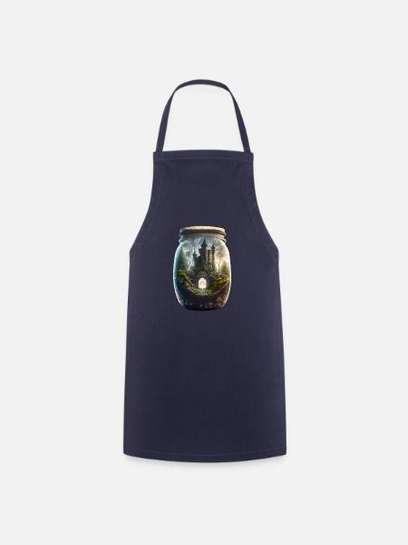 Ein Schloss im Glas - Kochschürze - Navy