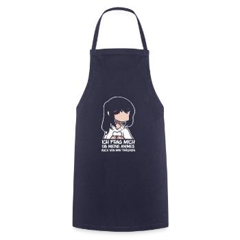 Ob meine Animes auch von mir träumen - Kochschürze - Navy - Vorne - AI Model Male 185 dark (185cm)
