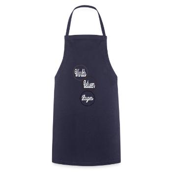 Reading Habits Mental Retreat Cool - Cooking Apron - navy - Front - AI Model Male 185 dark (185cm)