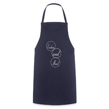 inner healing helping hand healing quotes - Cooking Apron - navy - Front - AI Model Male 185 dark (185cm)