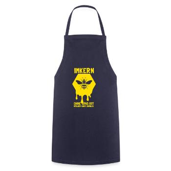 Hobbyimker Imker Bienen Flüsterer Imkern Honig - Kochschürze - Navy - Vorne - AI Model Male 185 dark (185cm)