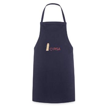 Pisa Passion : un style qui va conquérir votre cœur ! Cadeau - Tablier de cuisine - marine - Devant - AI Model Male 185 dark (185cm)