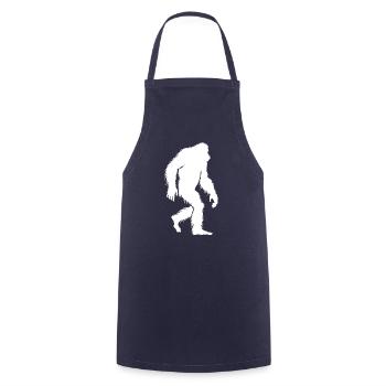 Yeti - Bigfoot - Legende - Fabelwesen - Kochschürze - Navy - Vorne - AI Model Male 185 dark (185cm)