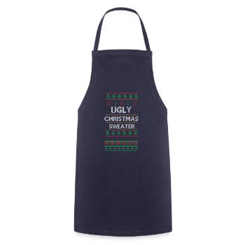 Design de Noël laid Pixel Art - Tablier de cuisine - marine - Devant - AI Model Male 185 dark (185cm)