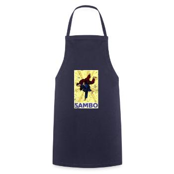 Sambo Russland Kampfsport UdSSR Sportart - Kochschürze - Navy - Vorne - AI Model Male 185 dark (185cm)