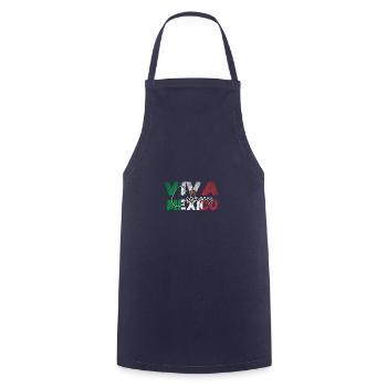 Funny quote Viva Mexico Cabrone - Mexican - Cooking Apron - navy - Front - AI Model Male 185 dark (185cm)