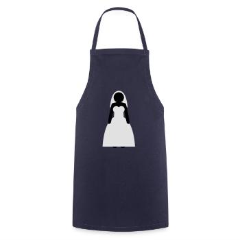 wedding_woman - Kochschürze - Navy - Vorne - AI Model Male 185 dark (185cm)