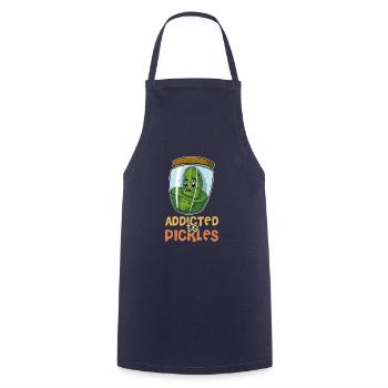 Fruits, jardin, concombres, cornichons, cornichons - Tablier de cuisine - marine - Devant - AI Model Male 185 dark (185cm)
