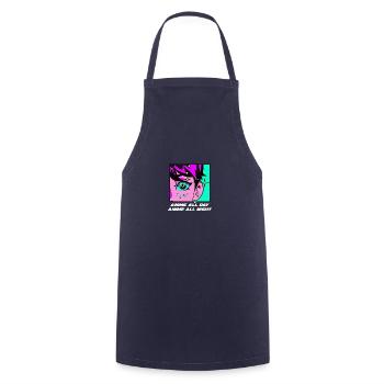 Anime den ganzen Tag Anime die ganze Nacht lustige - Kochschürze - Navy - Vorne - AI Model Male 185 dark (185cm)