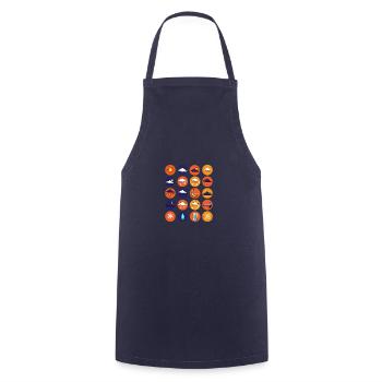 Weather Cute Weather Forecast Gift - Cooking Apron - navy - Front - AI Model Male 185 dark (185cm)