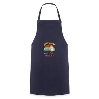 Loves Dragon Pet Lover Poison - Cooking Apron - navy - Front - AI Model Male 185 dark (185cm)