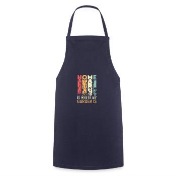 Haus ist Garten Engagierte Mutter Geschenk - Kochschürze - Navy - Vorne - AI Model Male 185 dark (185cm)