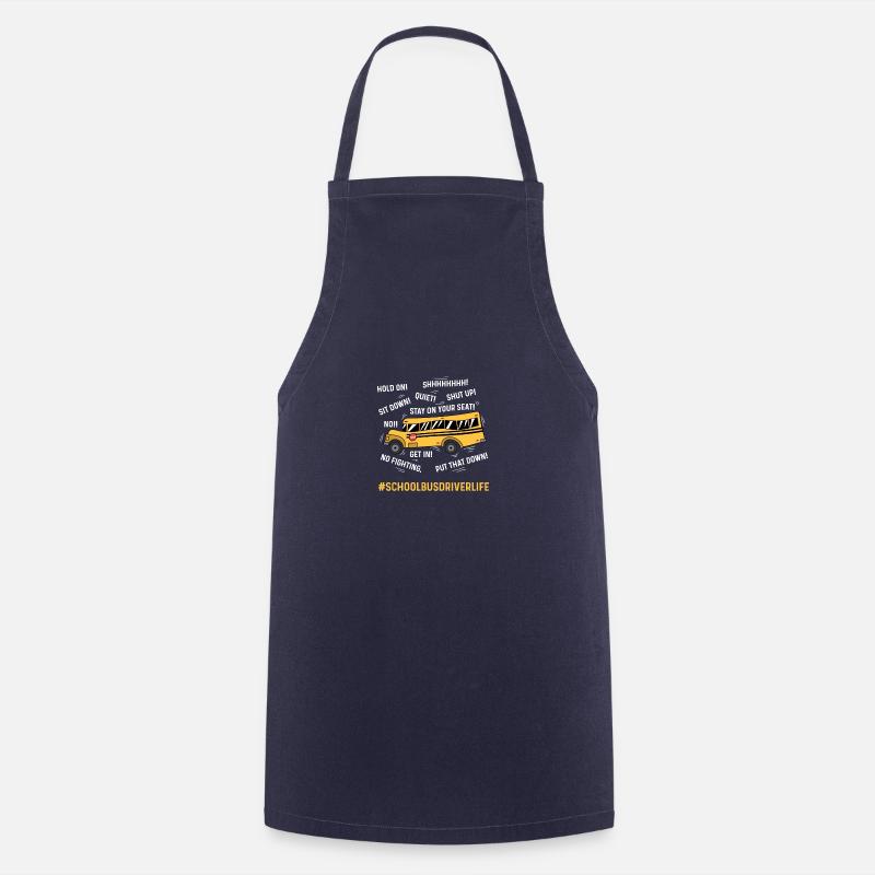 #SchoolBusriiverLife cadeau de chauffeur d’autobus scolaire - Tablier de cuisine - marine