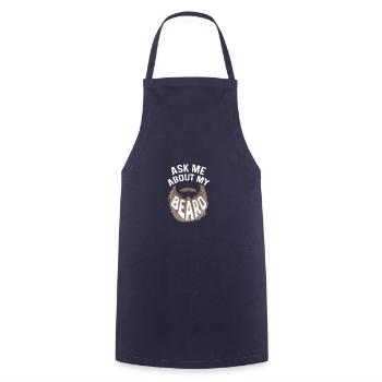 Ask me hairdresser poison - Cooking Apron - navy - Front - AI Model Male 185 dark (185cm)