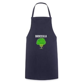 Brokkula Vegetarier Geschenk - Kochschürze - Navy - Vorne - AI Model Male 185 dark (185cm)
