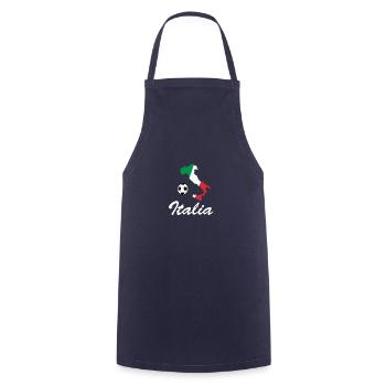 Italien Karten Fußball Forzaazurri Italienisch - Kochschürze - Navy - Vorne - AI Model Male 185 dark (185cm)
