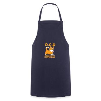 Niedliche lustige Zwangs -Zitat obsessive Corgi Di - Kochschürze - Navy - Vorne - AI Model Male 185 dark (185cm)