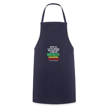 Broken crayons still color graphic bew - Cooking Apron - navy - Front - AI Model Male 185 dark (185cm)