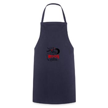 Funny quote sweet I love you to the moon and - Cooking Apron - navy - Front - AI Model Male 185 dark (185cm)