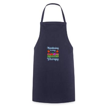 Funny quote Gardenner gardening is my The - Cooking Apron - navy - Front - AI Model Male 185 dark (185cm)