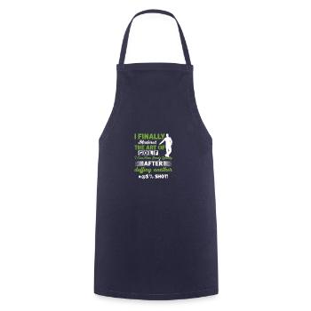 I have finally mastered the art of golf, - Cooking Apron - navy - Front - AI Model Male 185 dark (185cm)