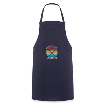 Tennis Lovers Vintage La-Crosse Distressed Tenis - Cooking Apron - navy - Front - AI Model Male 185 dark (185cm)