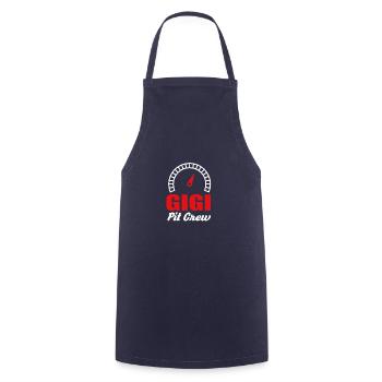 Gigi Racing Car Bday Party Family Matching Pit Cre - Cooking Apron - navy - Front - AI Model Male 185 dark (185cm)